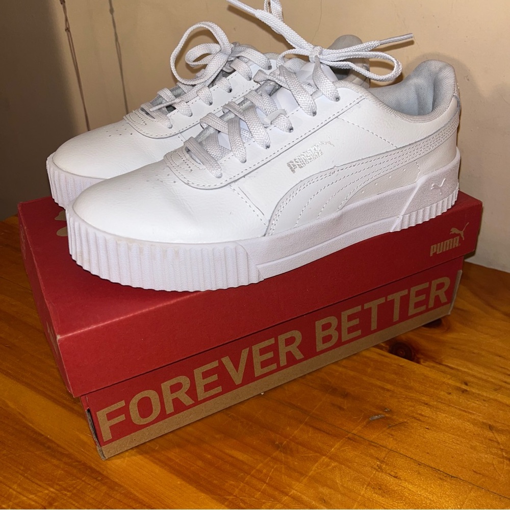 Puma Carina L Women’s Size 8.5 Sneakers Shoes White - Brand New In Box